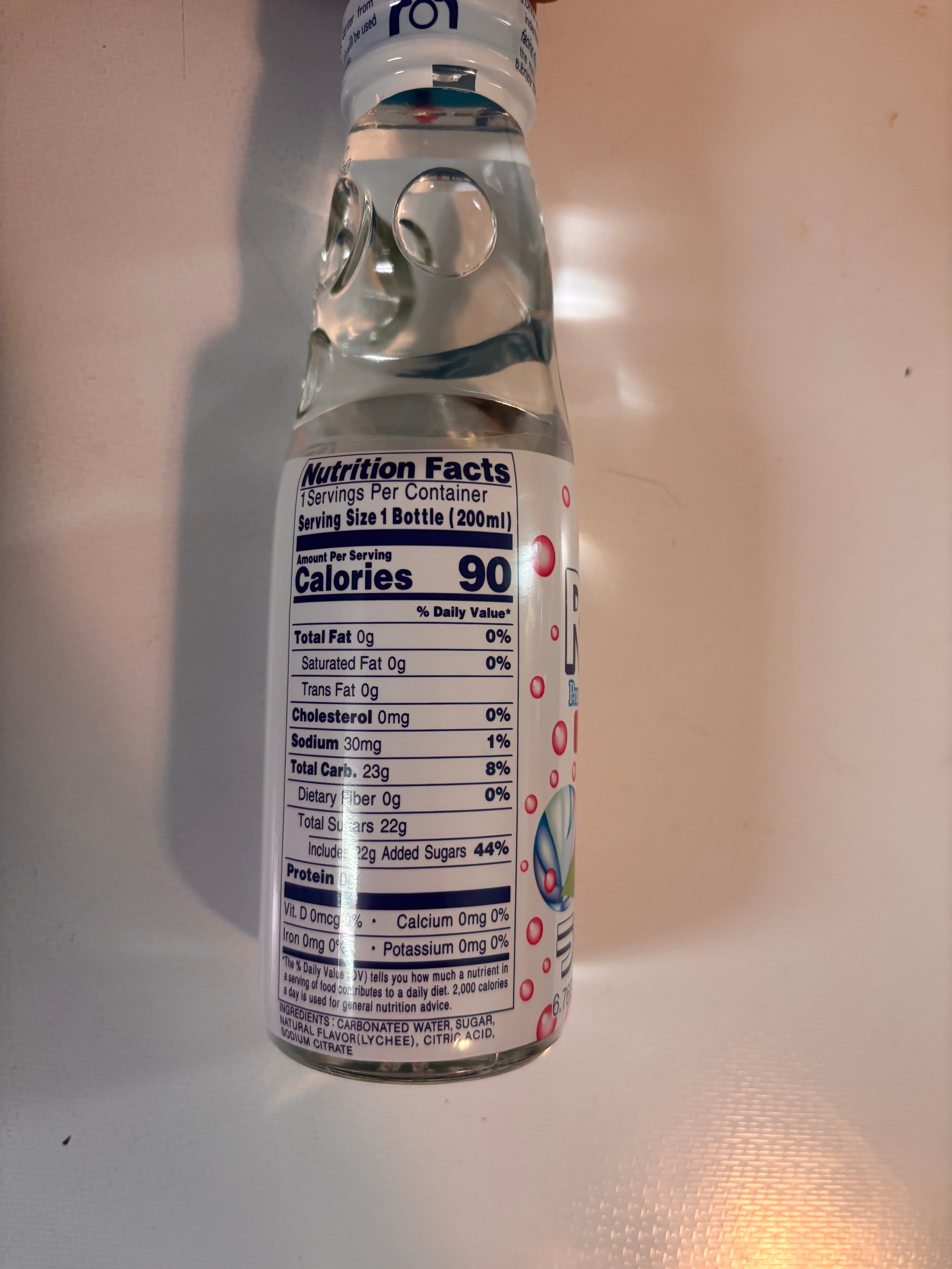 RAMUNE  LYCHEE FLAVOR SODA 6.76OZ